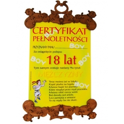 CERTYFIKAT 18 DLA FACETA SK