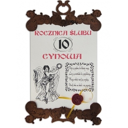 DYPLOM 10 ROCZNICA ŚLUBU SP