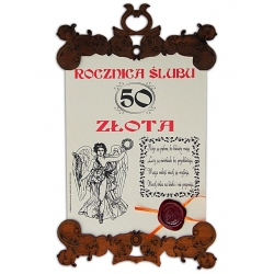 DYPLOM 50 ROCZNICA ŚLUBU SP