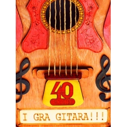 KARAFKA GITARA MAŁA Z OKAZJI 40