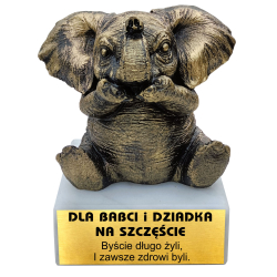 DUŻY SŁONIK NA SZCZĘŚCIE DLA BABCI I DZIADKA