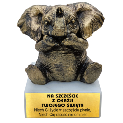 DUŻY SŁONIK NA SZCZĘŚCIE Z OKAZJI TWOJEGO ŚWIĘTA