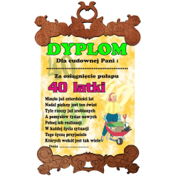 DYPLOM DLA 40-LATKI SK