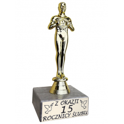 STATUETKA Z OKAZJI 15 ROCZNICY ŚLUBU OSK