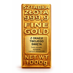 SZTABKA ZŁOTA Z OKAZJI TWOJEGO ŚWIĘTA