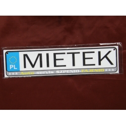 MIETEK - TABLICZKA