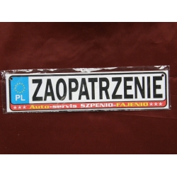 ZAOPATRZENIE - TABLICZKA