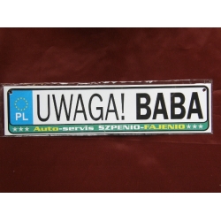 UWAGA! BABA - TABLICZKA