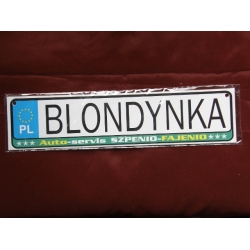 BLONDYNKA - TABLICZKA