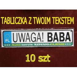 1 TABLICZKA Z TWOIM TEKSTEM - 10szt